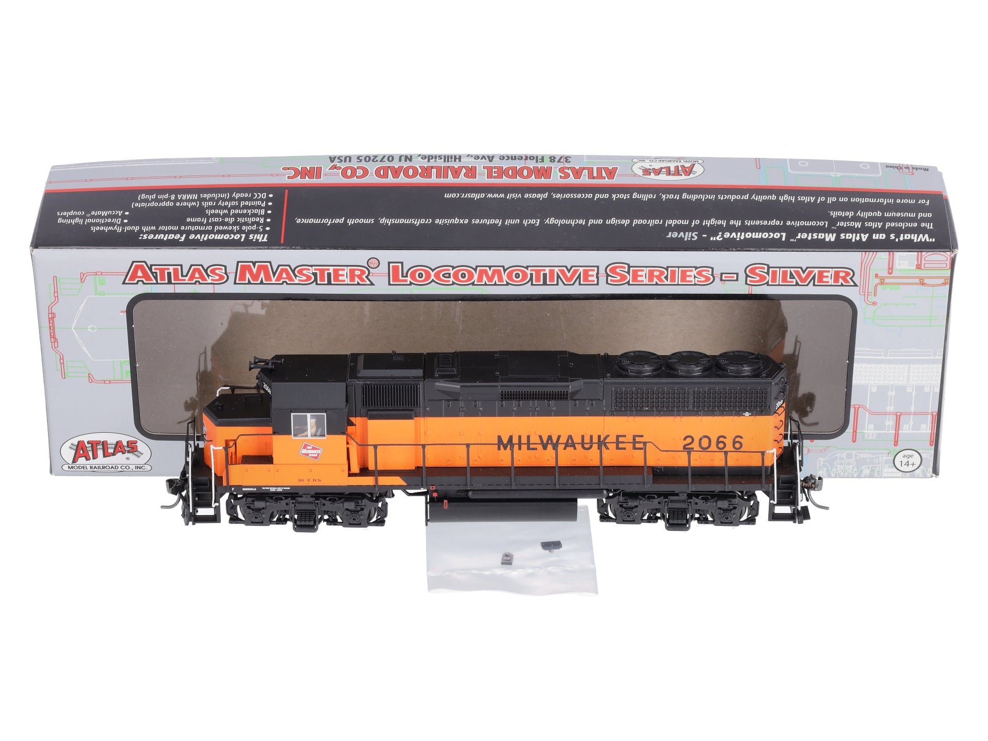 Atlas 10001690 HO Milwaukee Road EMD GP40 Low Nose Diesel Engine #2066