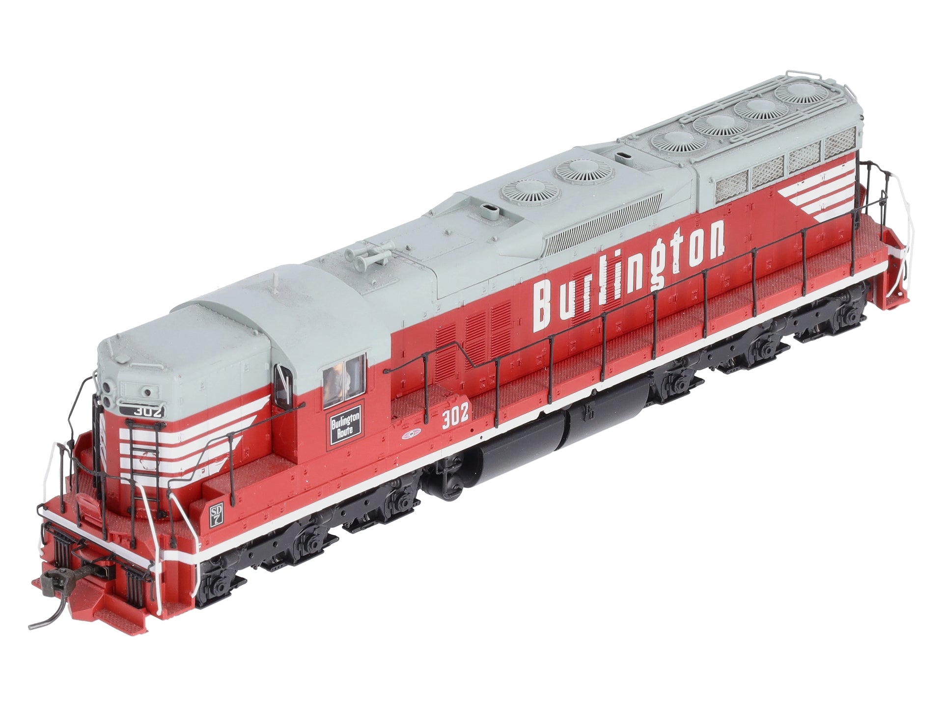 Broadway Limited 2390 HO Chicago, Burlington & Quincy EMD SD7 Loco #302 w/DCC