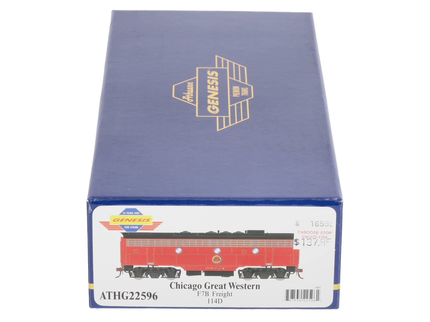 Athearn G22596 HO Chicago Great Western/Freight F7B Diesel Locomotive #114d/Red