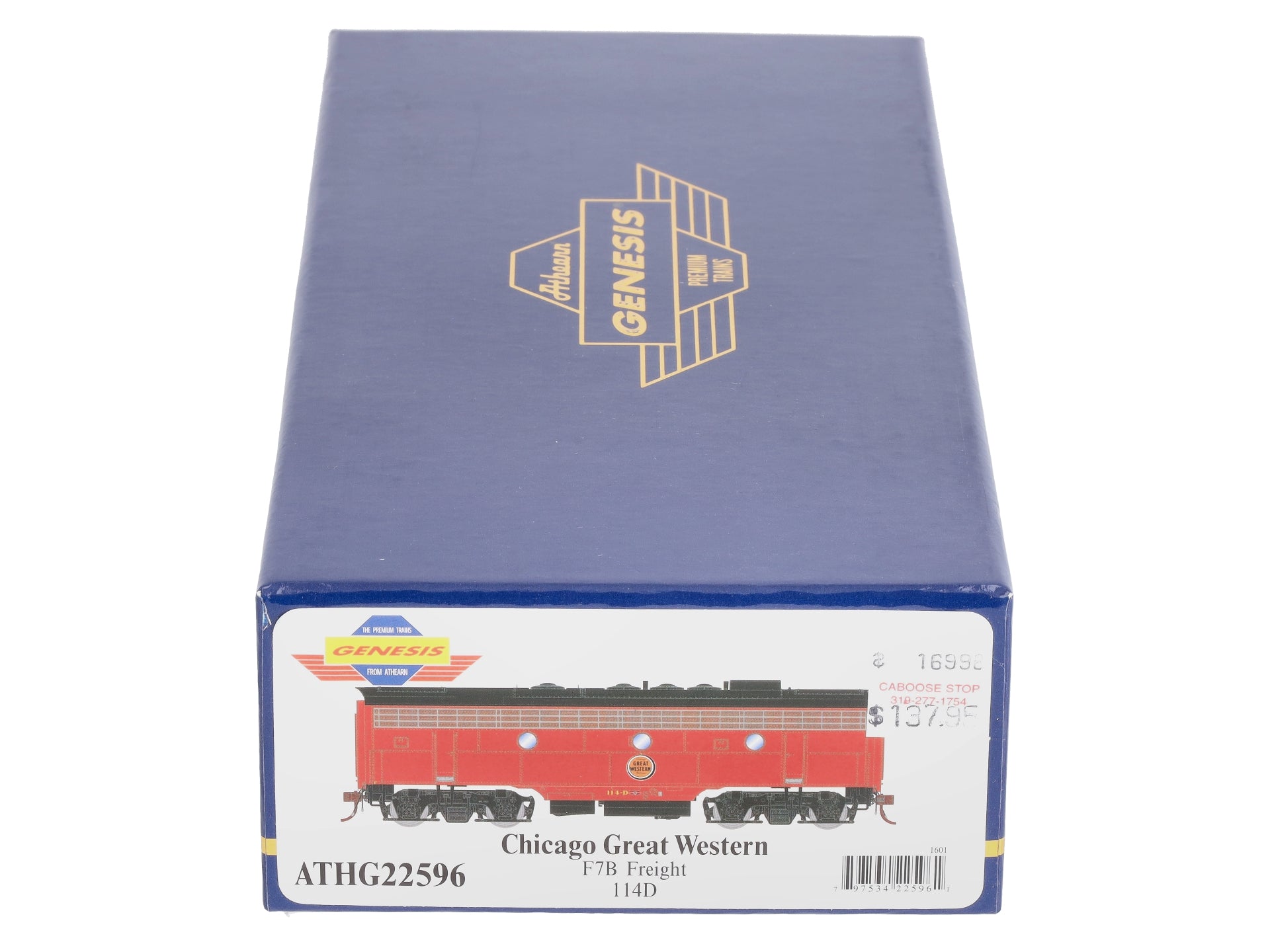Athearn G22596 HO Chicago Great Western/Freight F7B Diesel Locomotive #114d/Red