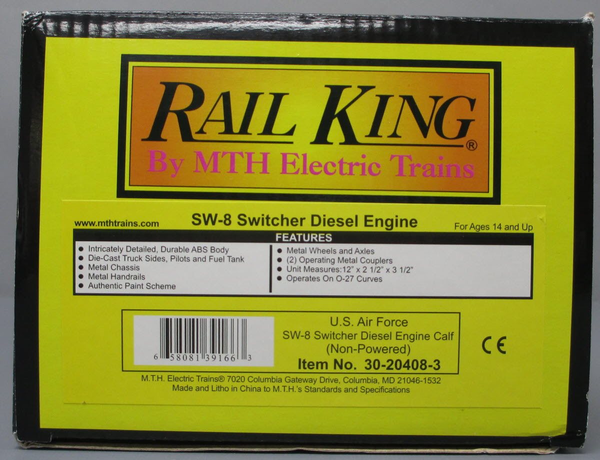 MTH 30-20408-3 U.S. Air Force SW-8 Calf Diesel Switcher #2007