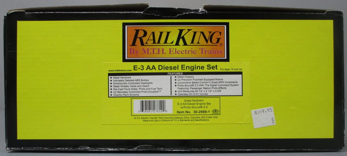 MTH 30-2969-1 Great Northern E-3 AA Diesel Engine Set w/PS 2.0 #510/511