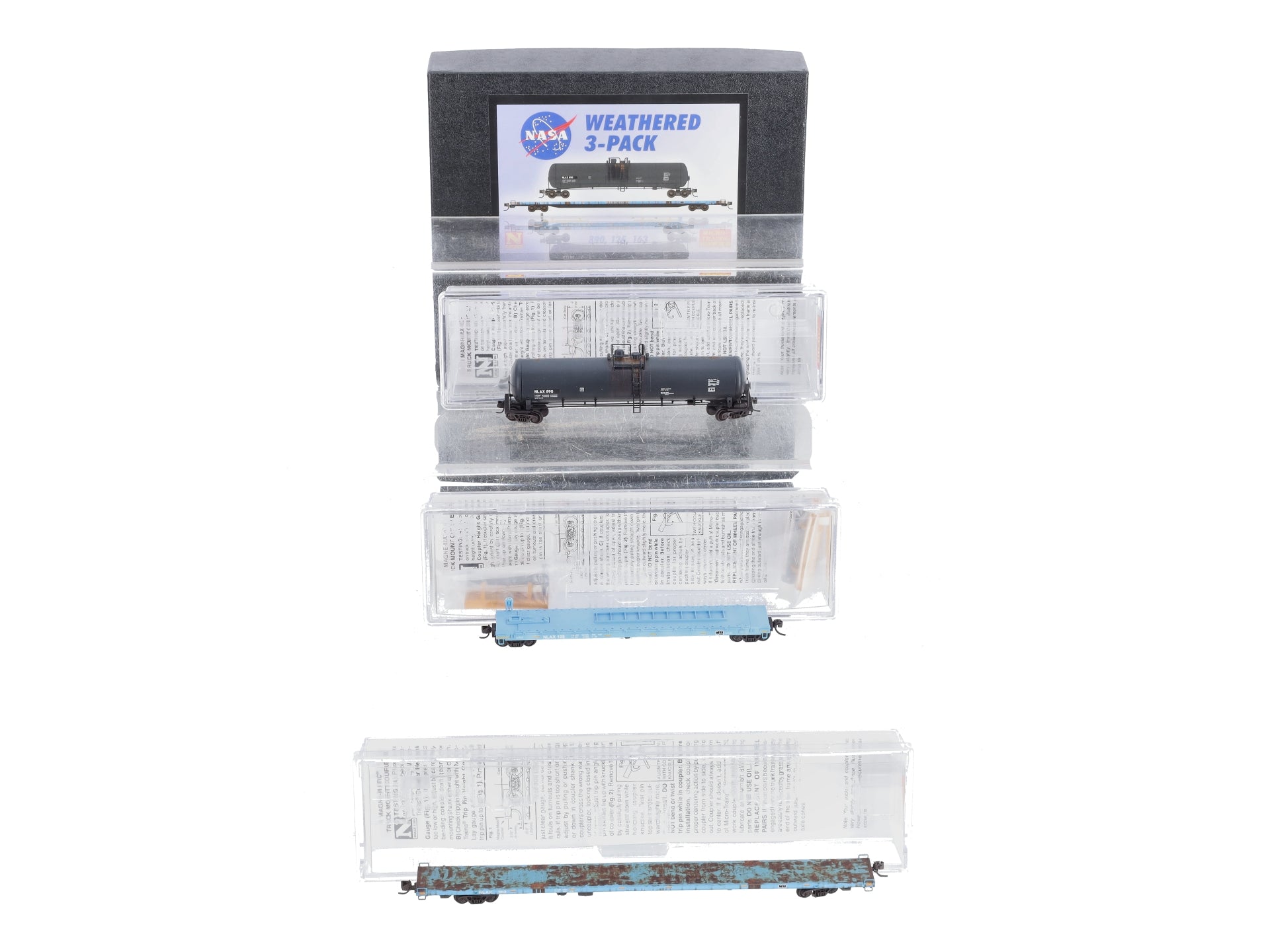 Micro-Trains 99302020 N NASA Weathered Freight Car (Set of 3)