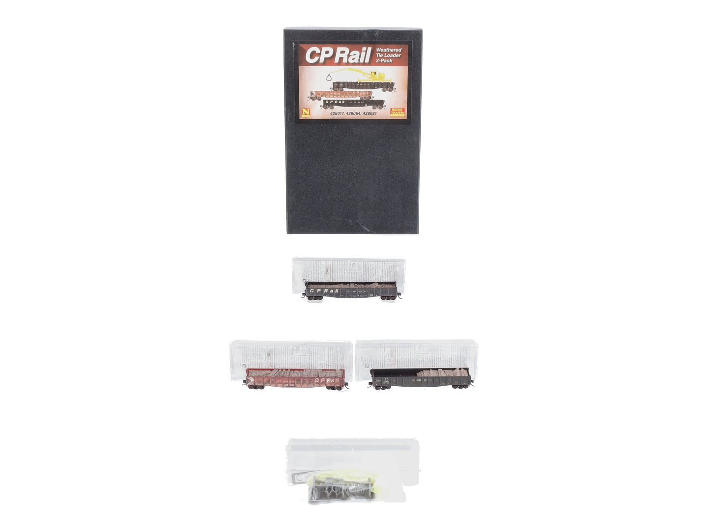 Micro-Trains 99302090 N Canadian Pacific Weathered Tie Loader (Set of 3)