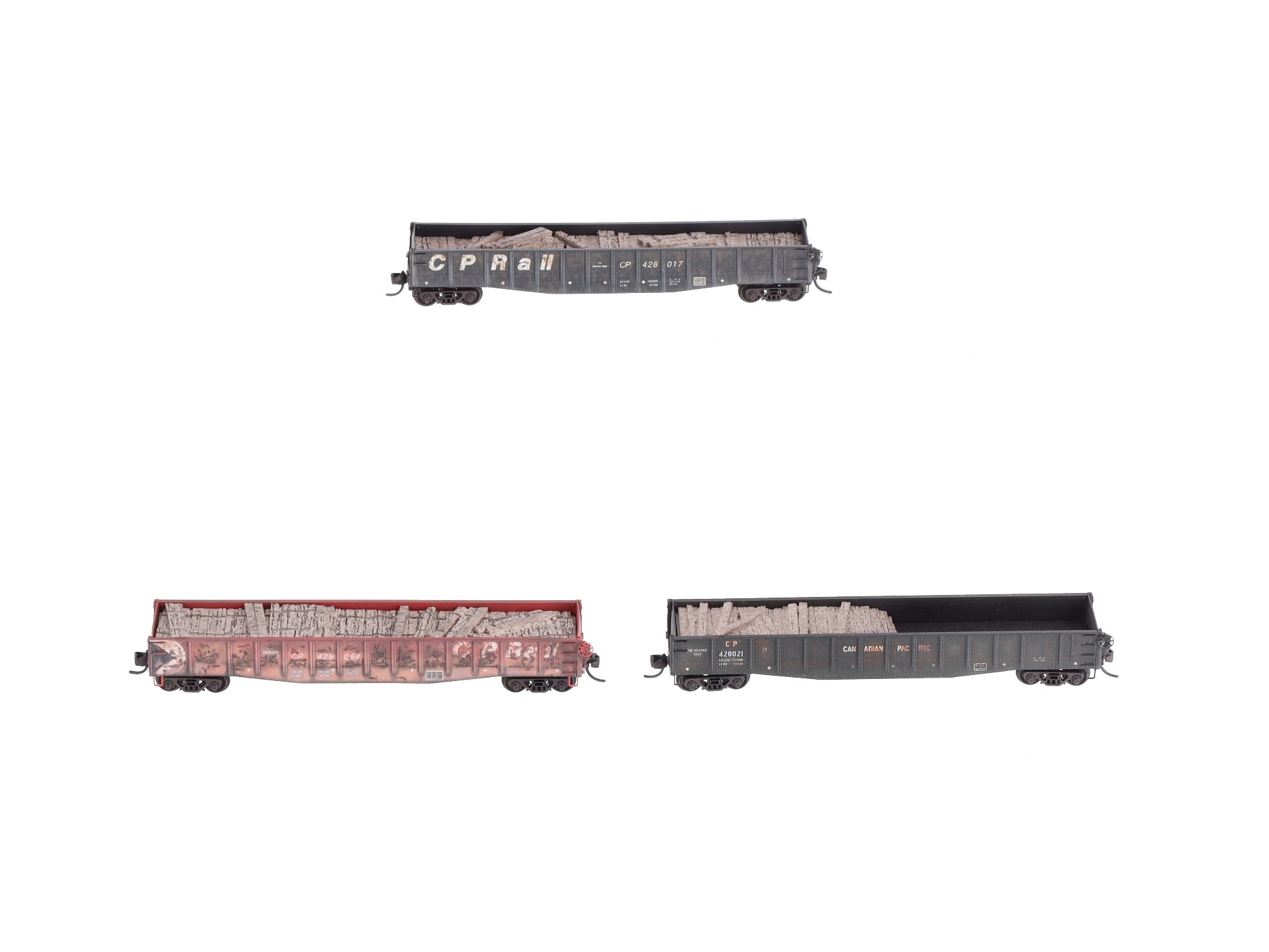 Micro-Trains 99302090 N Canadian Pacific Weathered Tie Loader (Set of 3)