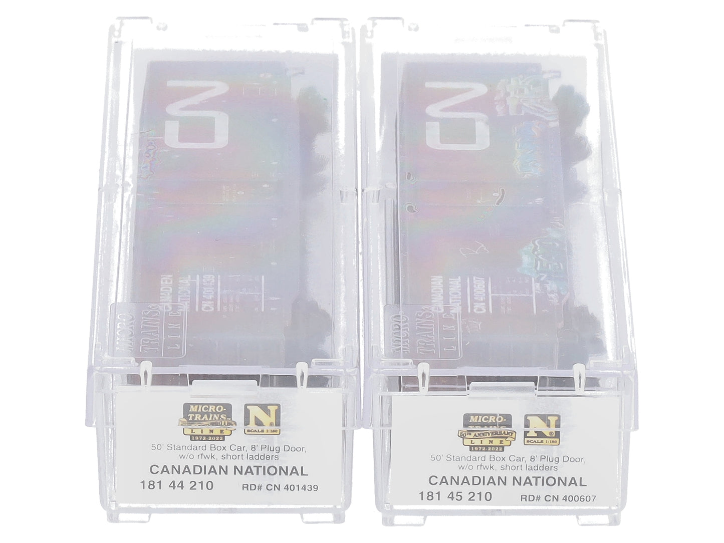 Micro-Trains 98305017 N Canadian National Weathered 50' Boxcar (Set of 2)