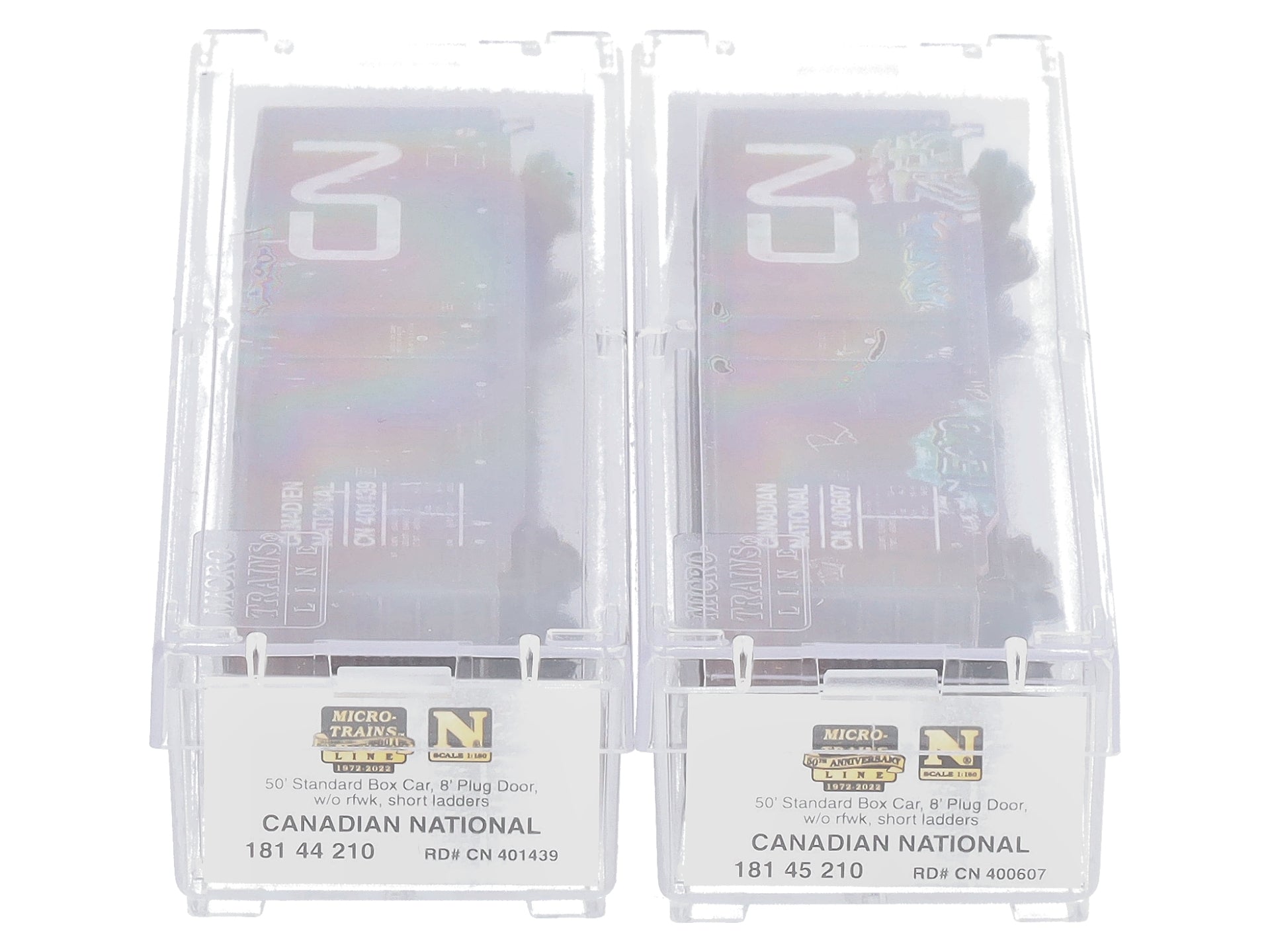 Micro-Trains 98305017 N Canadian National Weathered 50' Boxcar (Set of 2)