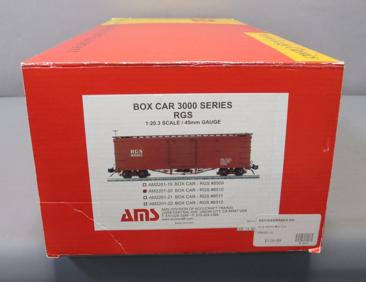 Accucraft AM2201-20 1:20.3 Rio Grande Southern Box Car #8510