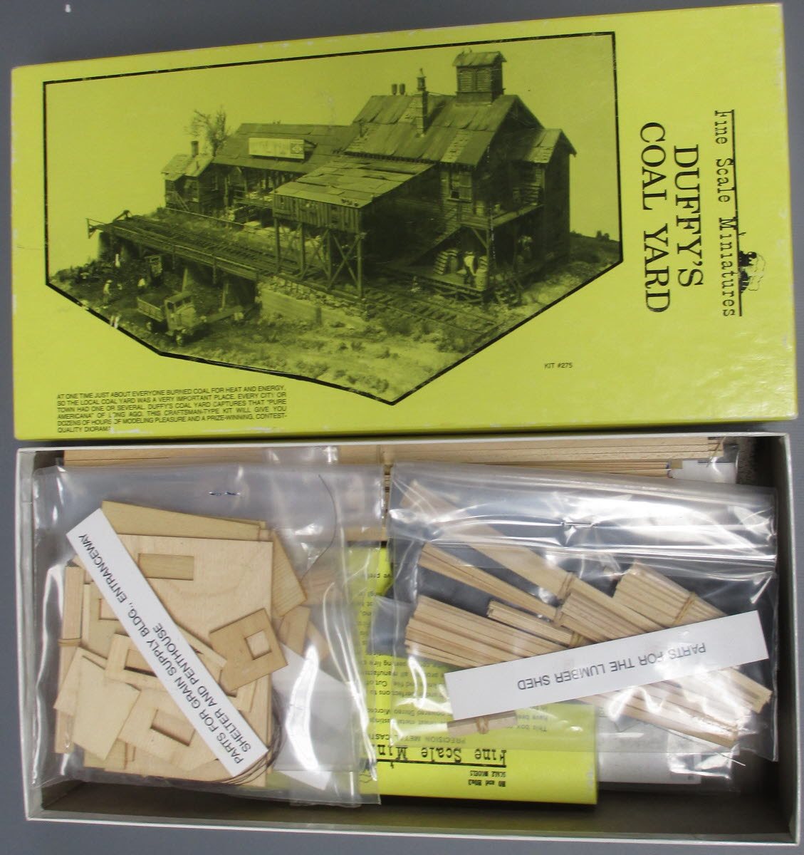 Fine Scale Miniatures 275 HO Scale Duffy's Coal Yard Laser-Cut Craftsman Kit