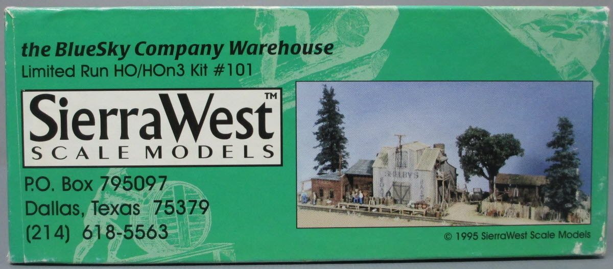 Sierra West 101 HO Scale Bluesky Company Warehouse Building Kit