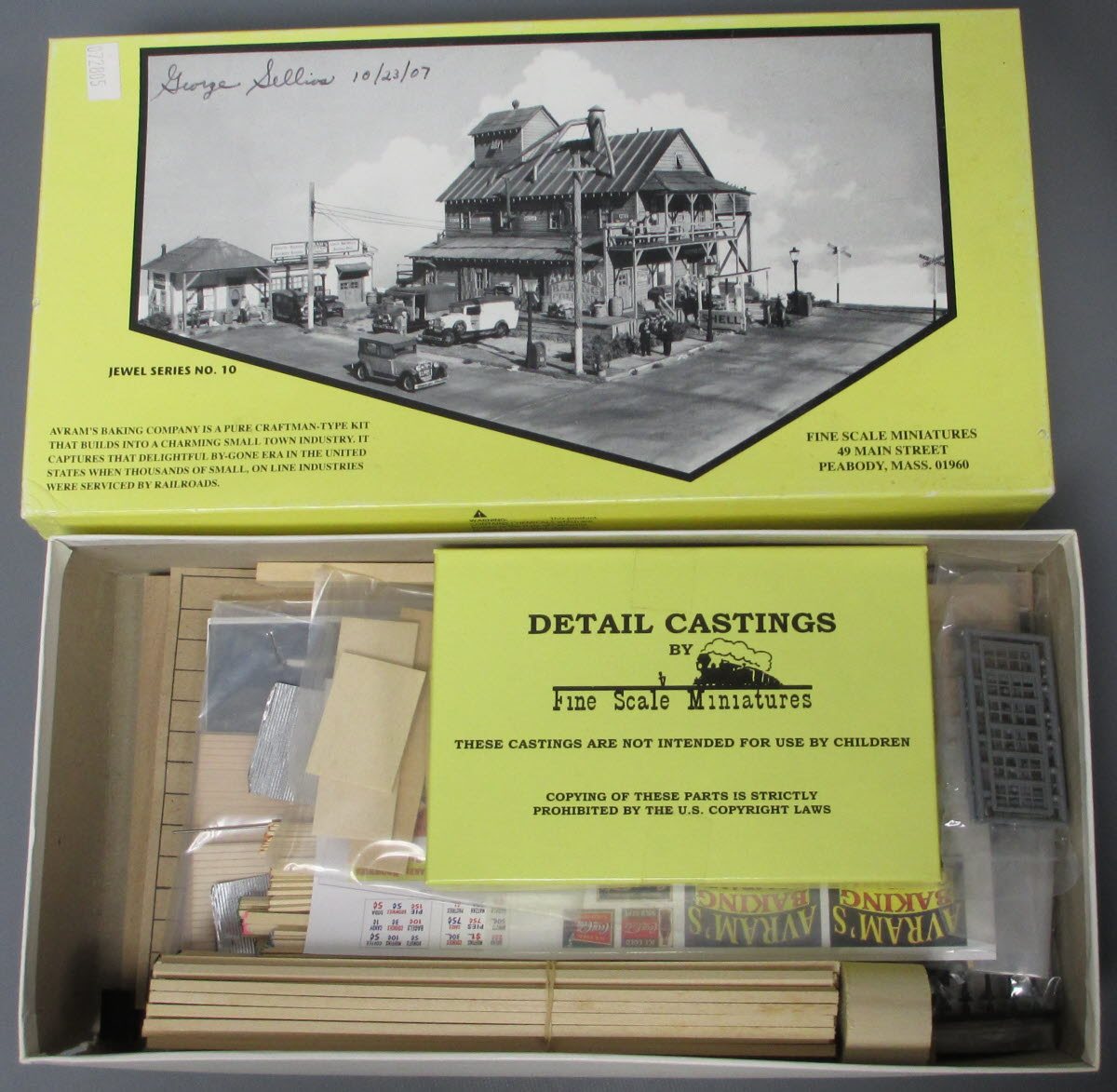 Fine Scale Miniatures HO Jewel Series No.10 Avram's Banking Co. Craftsman Kit