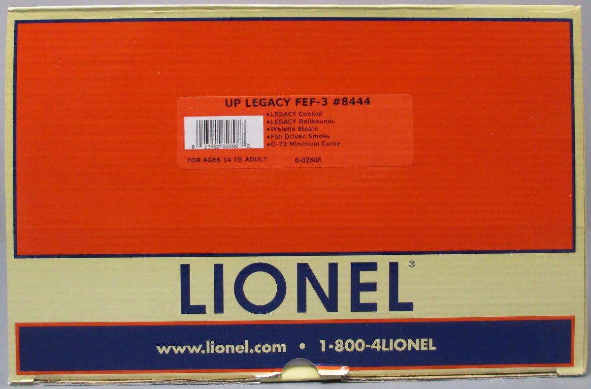 Lionel 6-82808 Lionel 682808 O LEGACY Union Pacific FEF-3 Steam Locomotive #8444