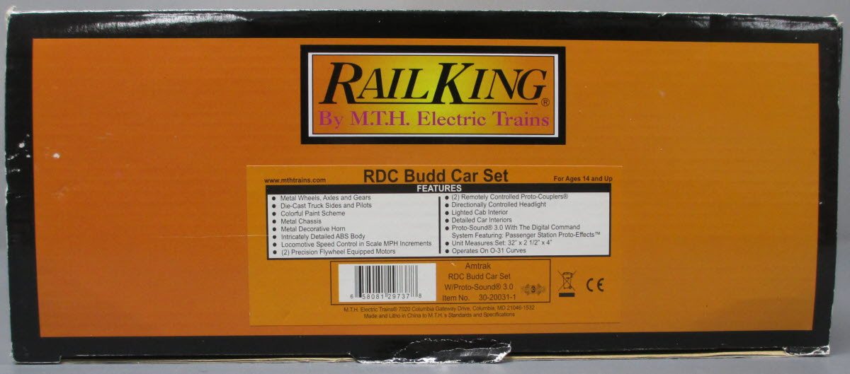 MTH 30-20031-1 Amtrak RDC Budd Car with Proto-Sound 3.0 #41/12