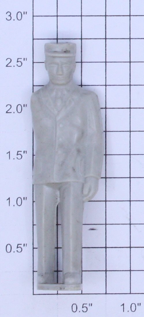 Acme 0627-1039 G Gauge Gray Railroad Conductor Figure Missing Right Arm