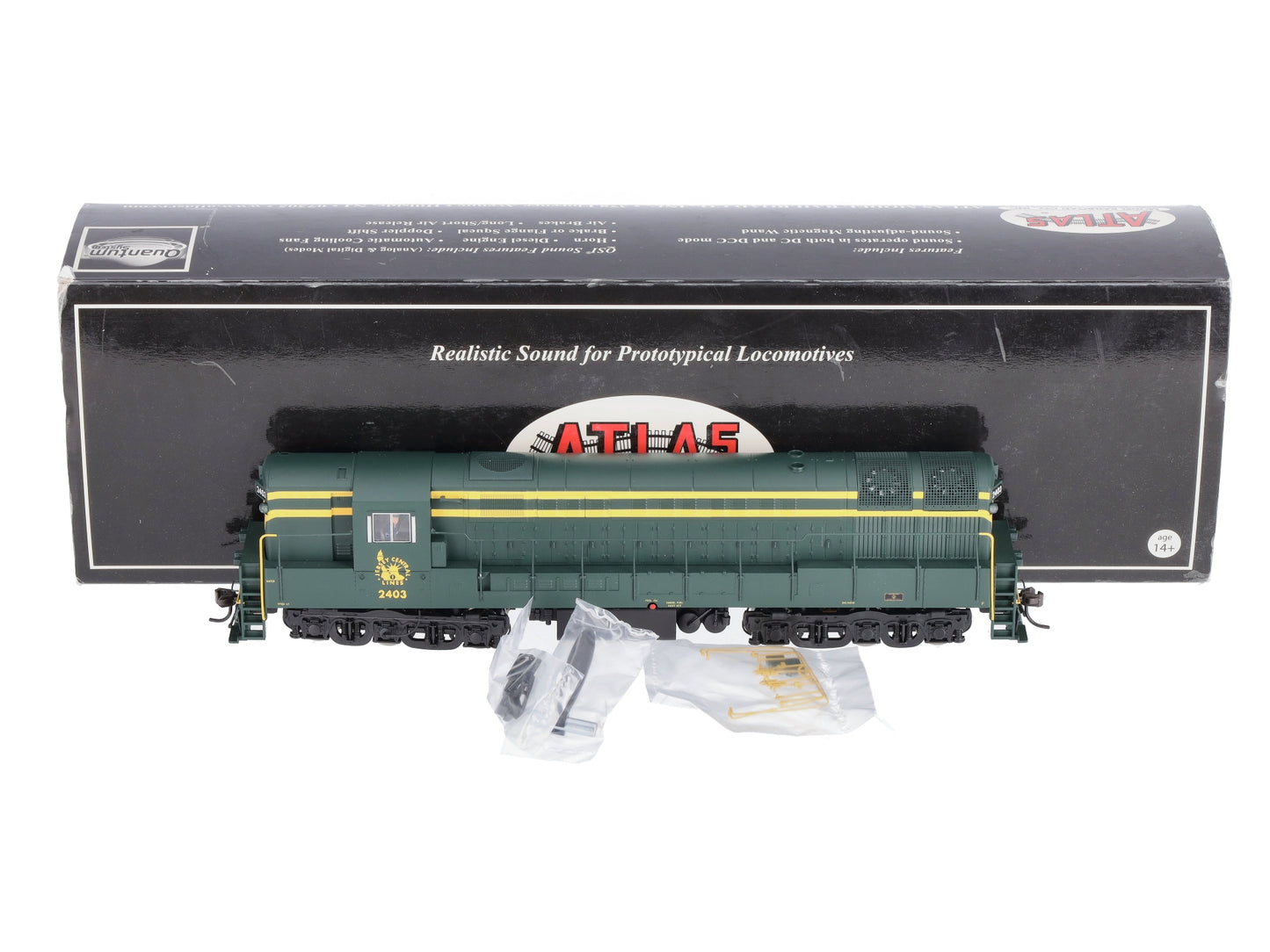 Atlas 7764 HO CNJ Trainmaster Ph1B Diesel Locomotive #2403 w/DCC & Sound