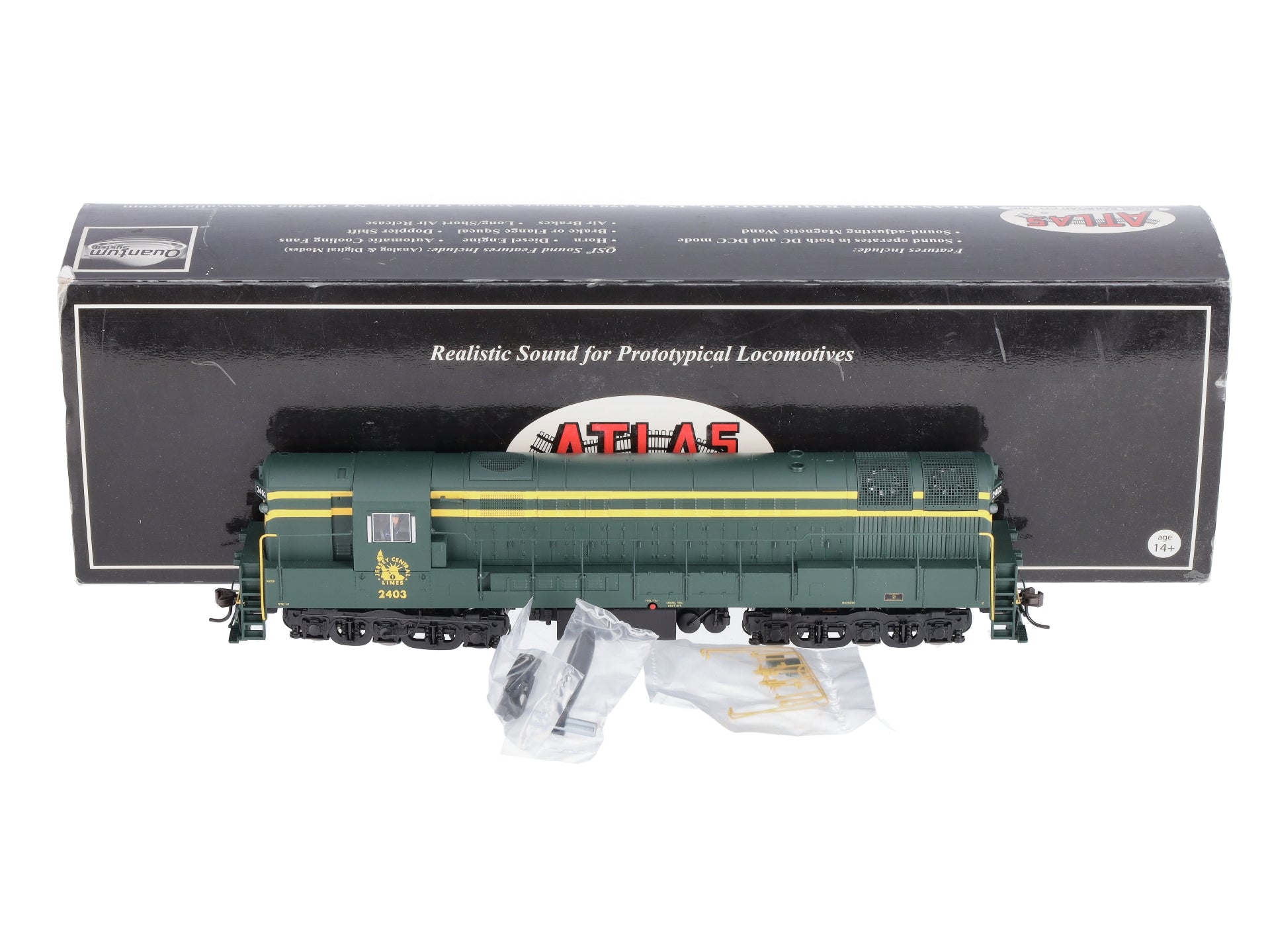Atlas 7764 HO CNJ Trainmaster Ph1B Diesel Locomotive #2403 w/DCC & Sound