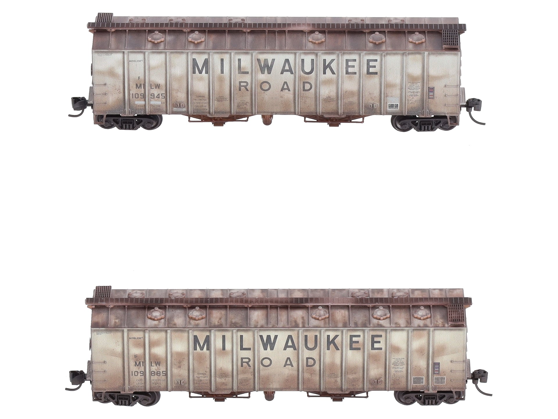 Micro-Trains 98305024 N Milwaukee Weathered 50' Hopper (Set of 2)