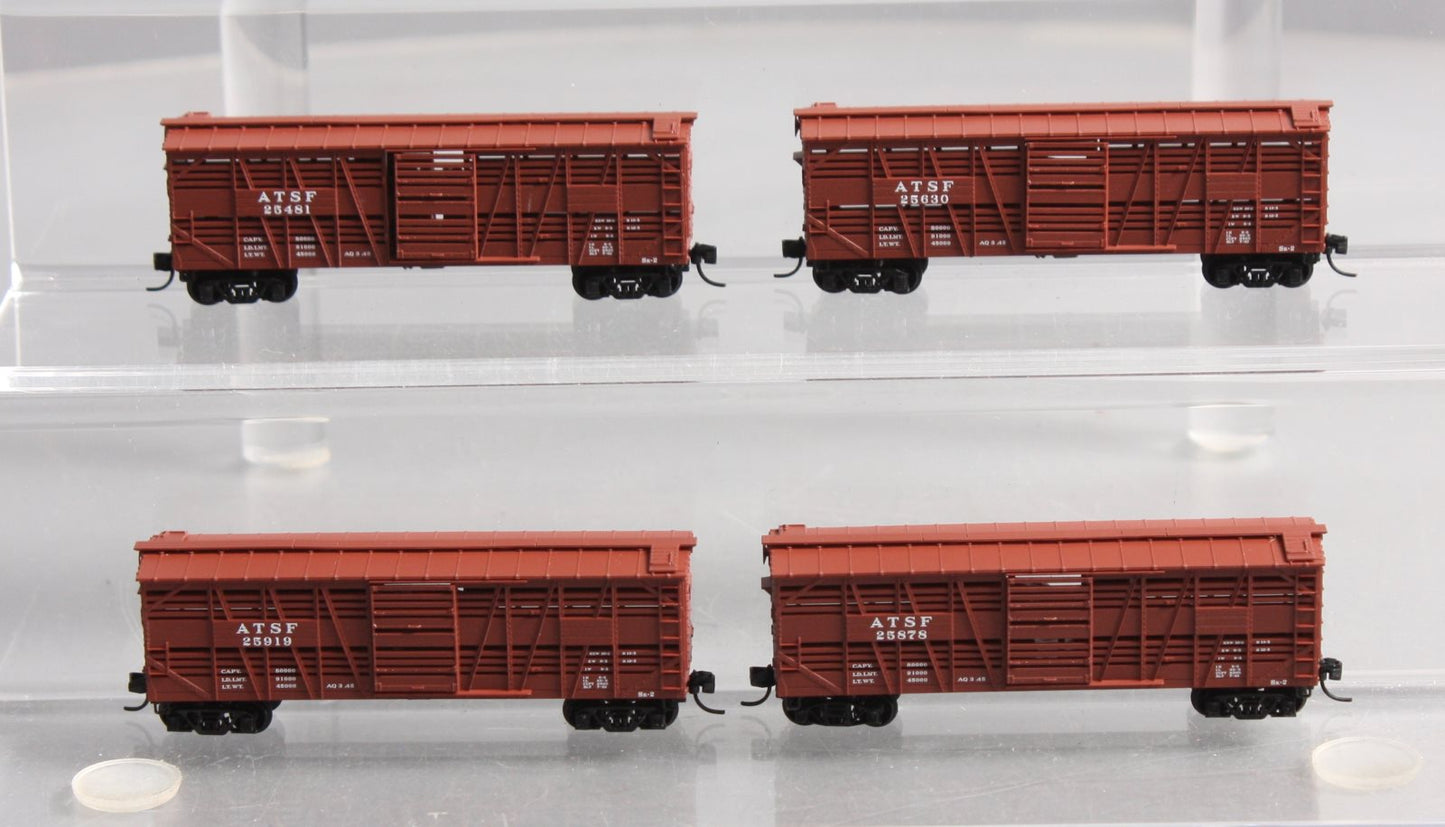 Micro-Trains 99300188 HO Atchison Topeka Santa Fe 40' Stock Car (Pack of 4)