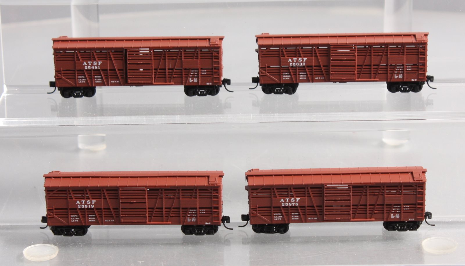 Micro-Trains 99300188 HO Atchison Topeka Santa Fe 40' Stock Car (Pack of 4)