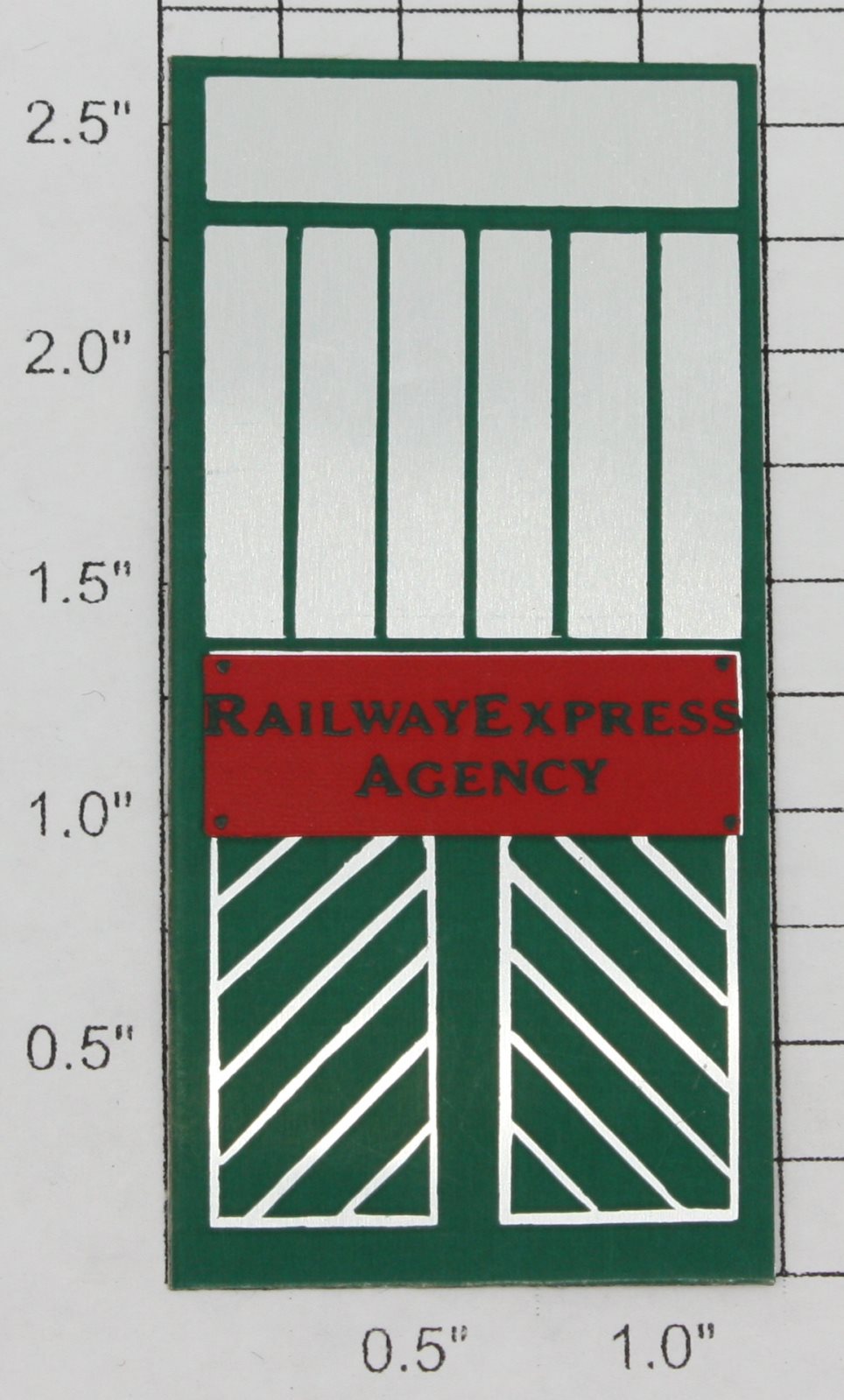 Noma 450-4 "Railway Express Agency" Light Green Door w/ Adhesive on Back