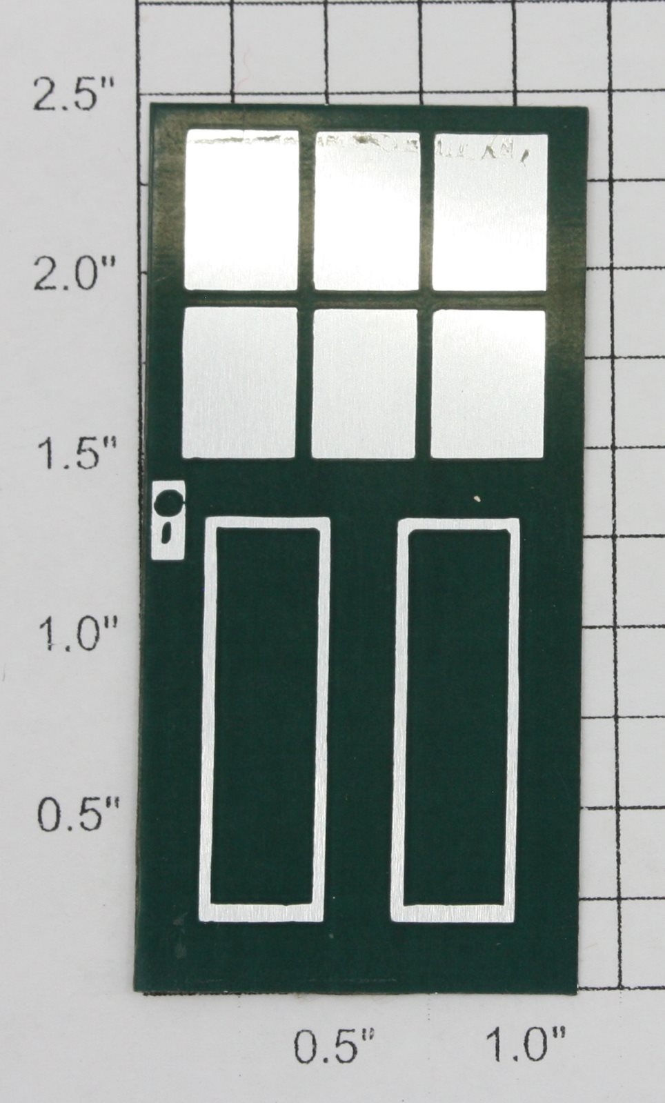 Noma 450-6 Plain Dark Green Door w/ Adhesive on Back