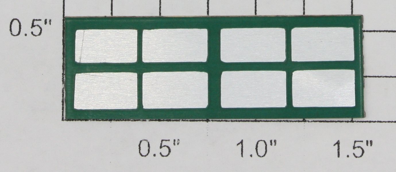 Noma 450-8 Light Green Eight Panel Window w/ Adhesive on Back