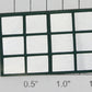 Noma 450-12 Dark Green Twelve Panel Window w/ Adhesive on Back