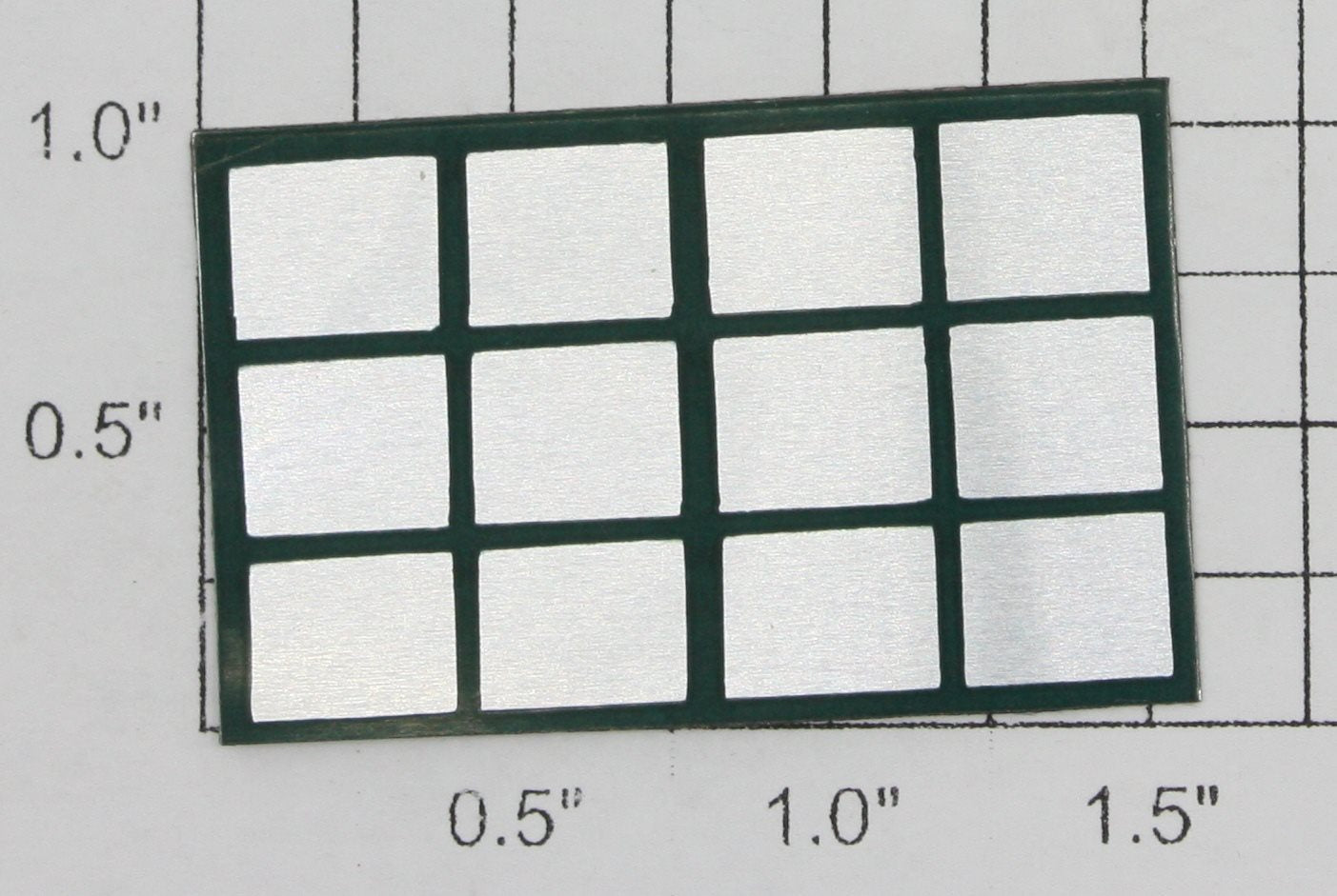Noma 450-12 Dark Green Twelve Panel Window w/ Adhesive on Back