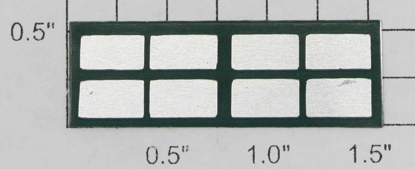 Noma 450-12 Dark Green Twelve Panel Window w/ Adhesive on Back