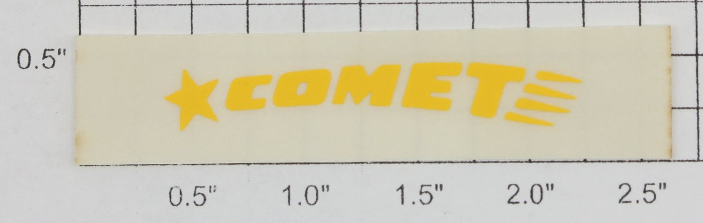 American Flyer 466-3 Yellow Letters "Comet" Sticker Decal with Adhesive