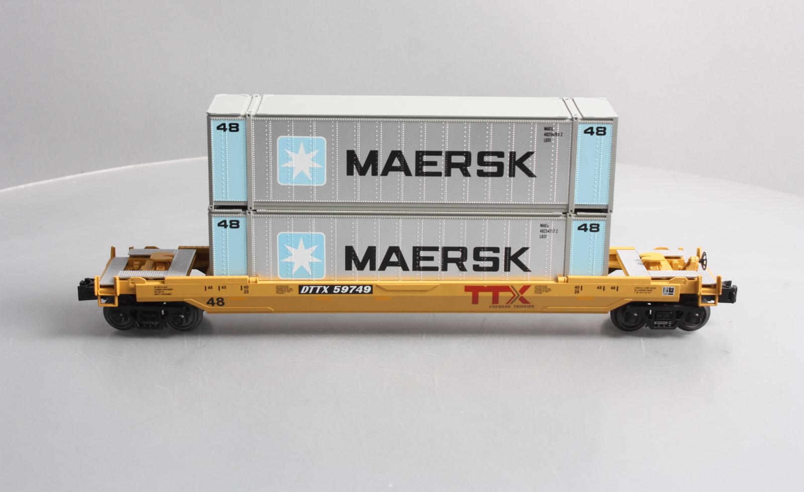 MTH 30-76599 O Gauge TTX Husky Stack Car #59749