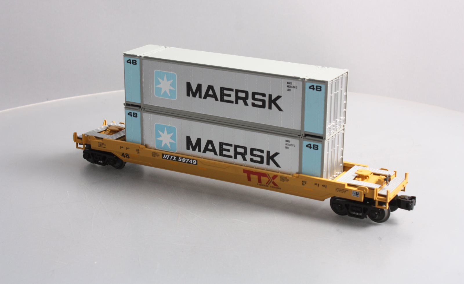 MTH 30-76599 O Gauge TTX Husky Stack Car #59749