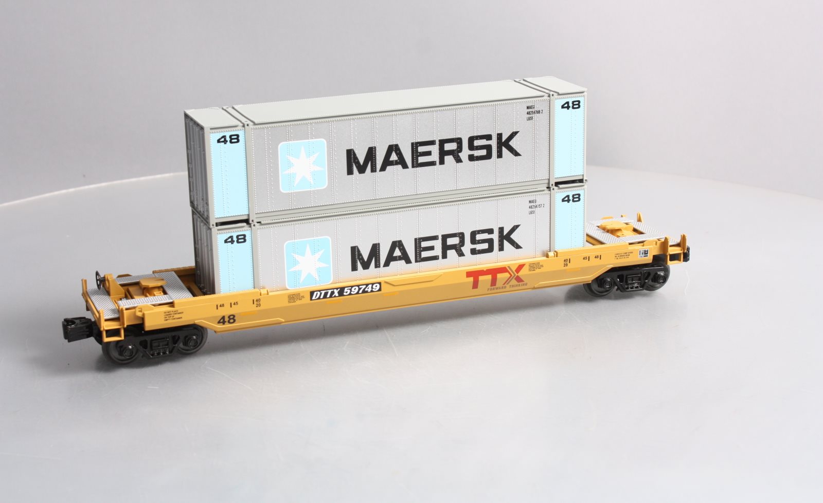 MTH 30-76599 O Gauge TTX Husky Stack Car #59749