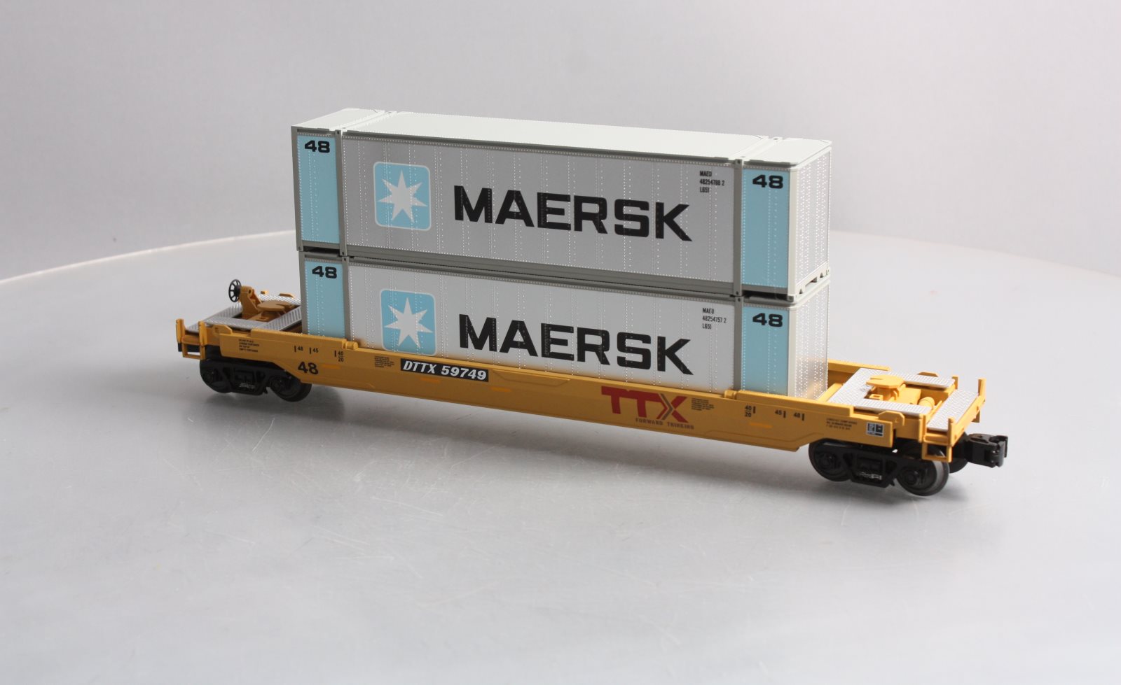 MTH 30-76599 O Gauge TTX Husky Stack Car #59749