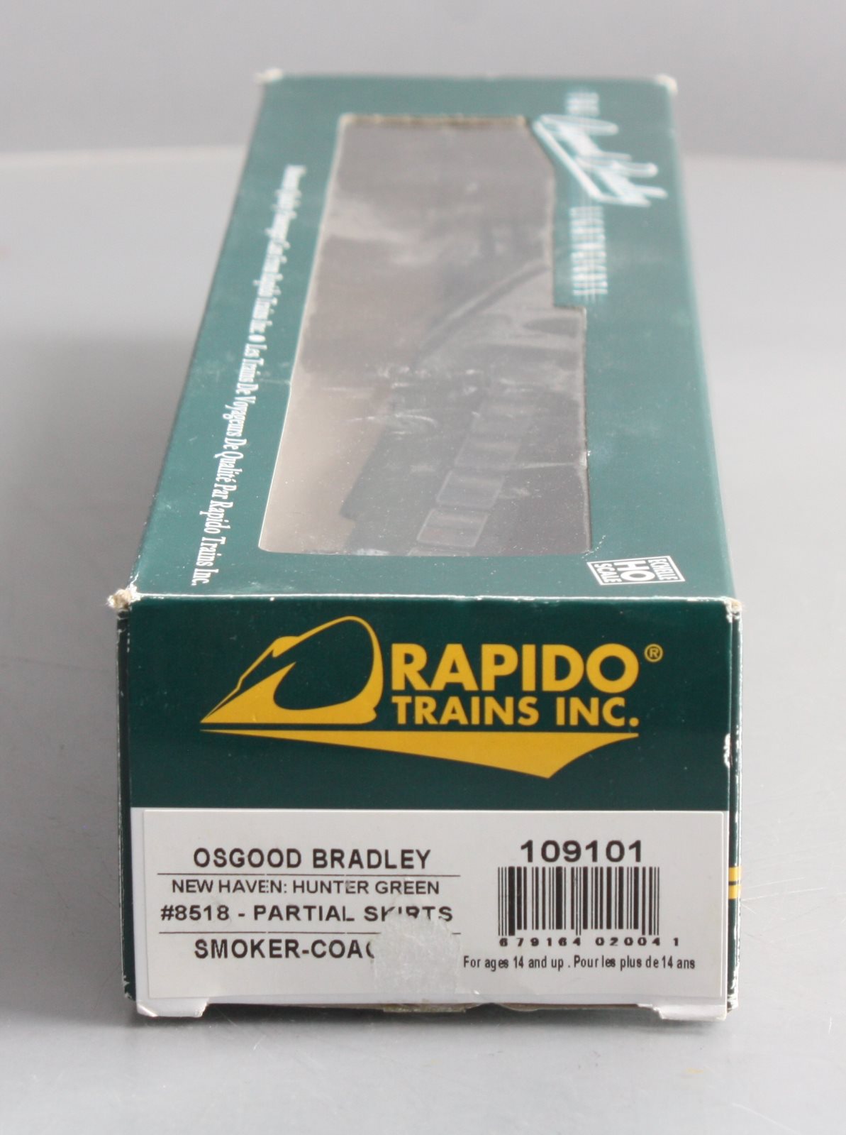 Rapido Trains 109101 HO Scale New Haven 10-Window Smoker Coach #8518