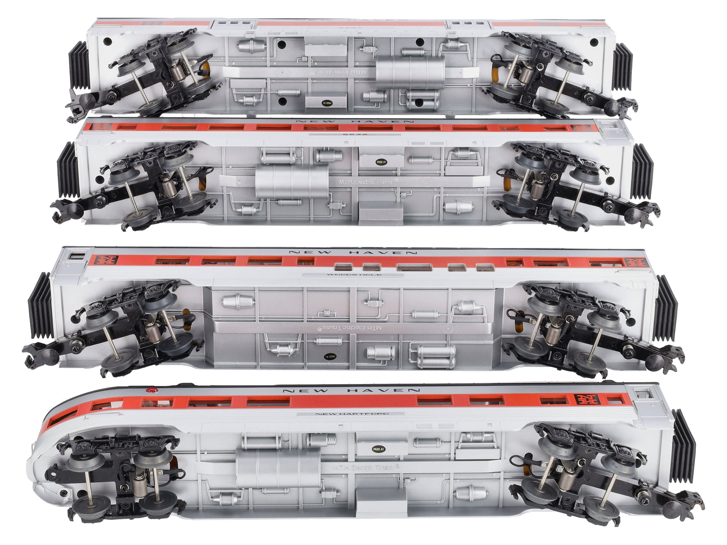 MTH 30-67797 O Gauge New Haven 60' Streamlined 4-Car Passenger Car Set