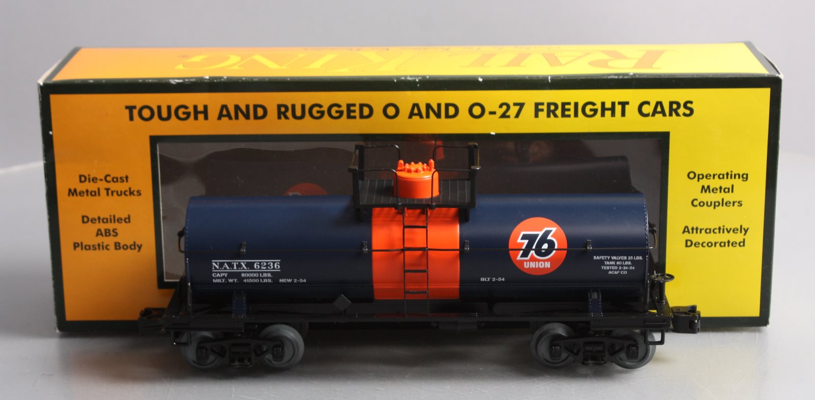 MTH 30-73495 O Union 76 RailKing Tank Car #6236