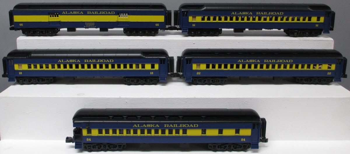 MTH 20-40020 O Alaska Railroad Premier 70' Madison Passenger Car Set (Set of 5)
