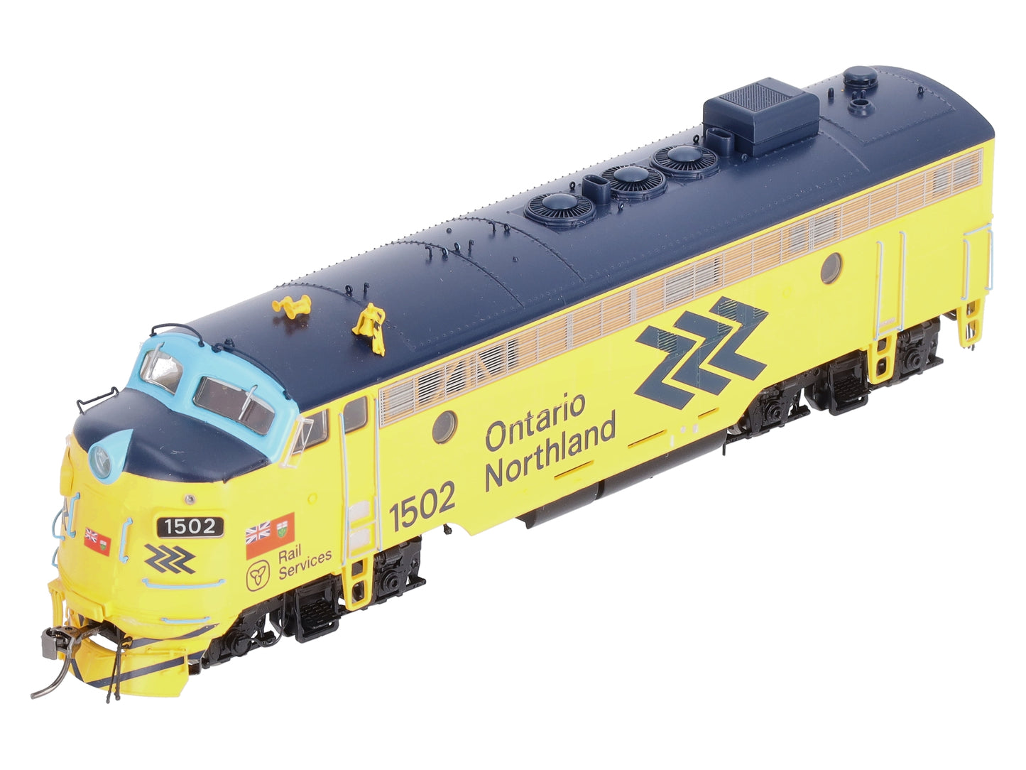 Rapido Trains 222529 HO Ontario Northland GMD FP7 Chevron Diesel Loco #1502