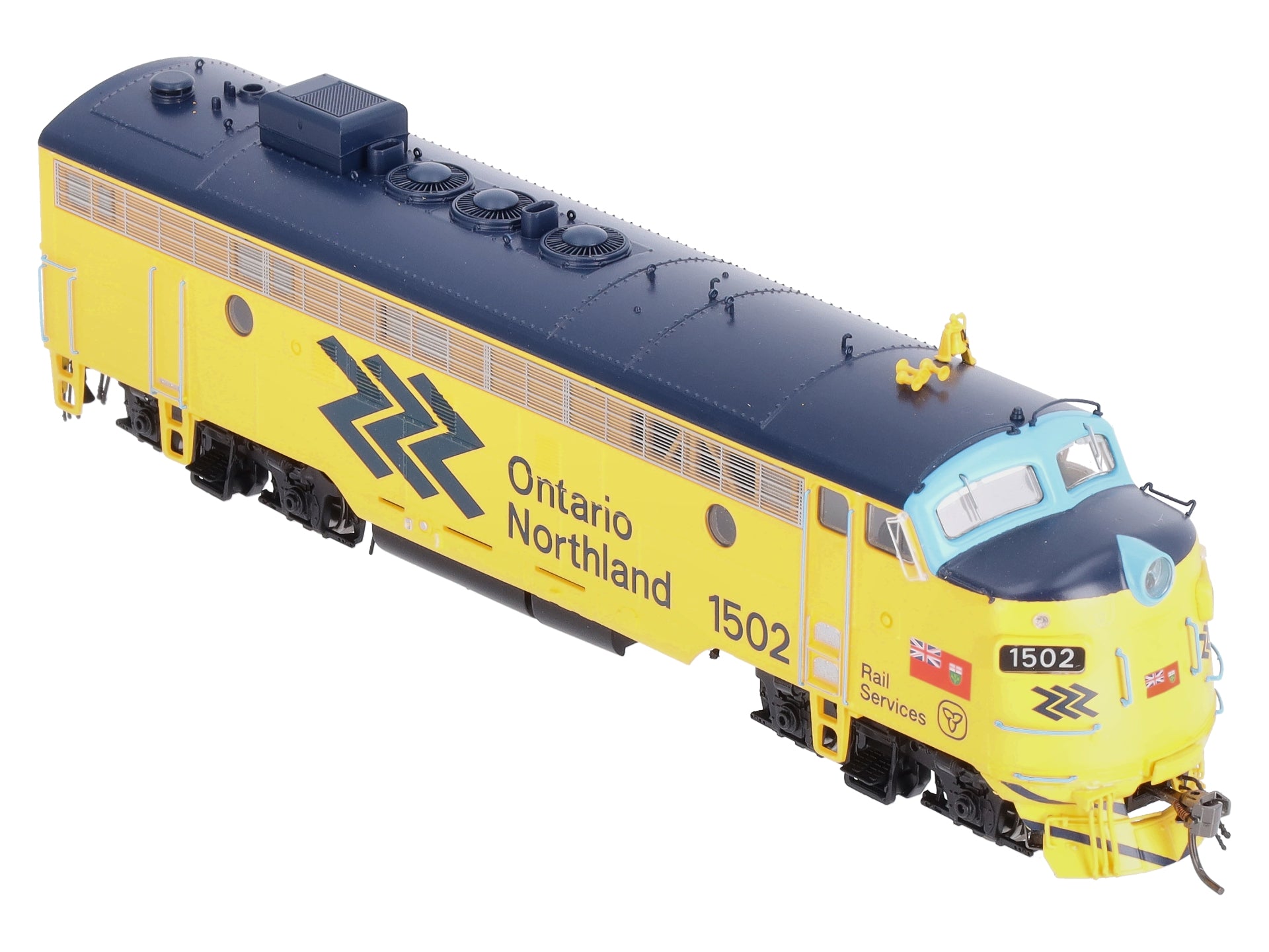 Rapido Trains 222529 HO Ontario Northland GMD FP7 Chevron Diesel Loco #1502