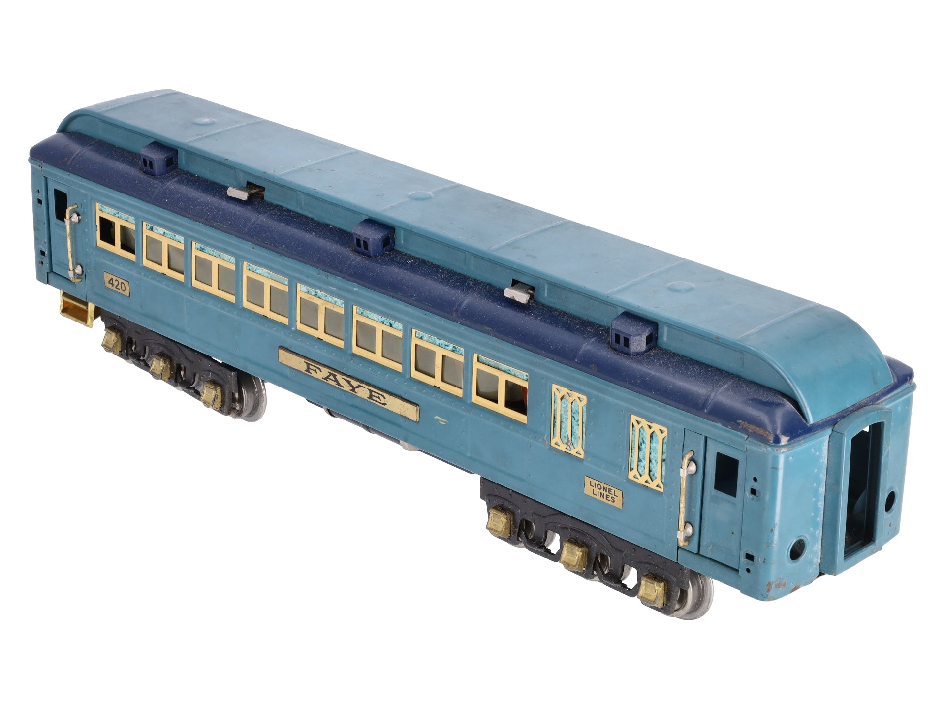 Lionel 420 Vintage Standard Gauge Blue Comet Faye Passenger Car