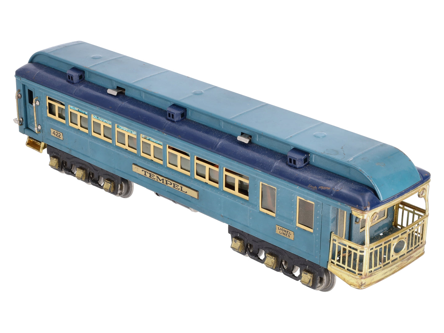 Lionel 422 Vintage Standard Gauge Temple Blue Comet Observation