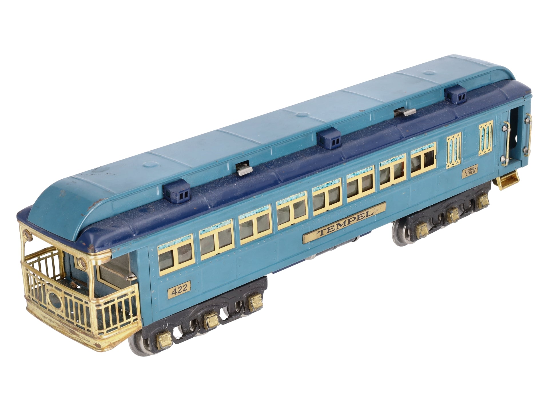 Lionel 422 Vintage Standard Gauge Temple Blue Comet Observation