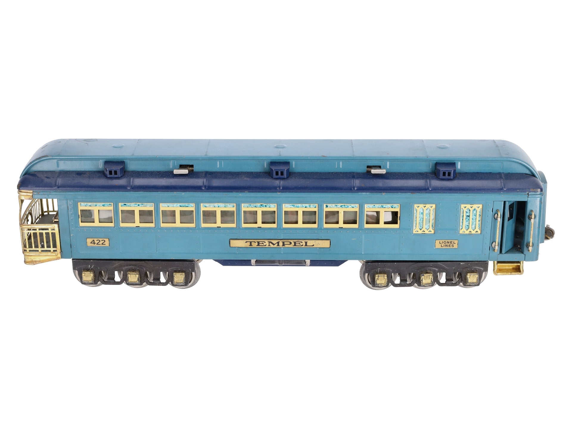 Lionel 422 Vintage Standard Gauge Temple Blue Comet Observation