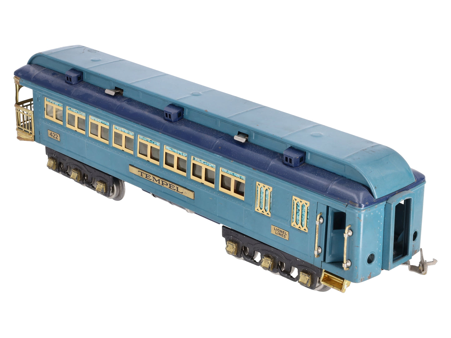 Lionel 422 Vintage Standard Gauge Temple Blue Comet Observation