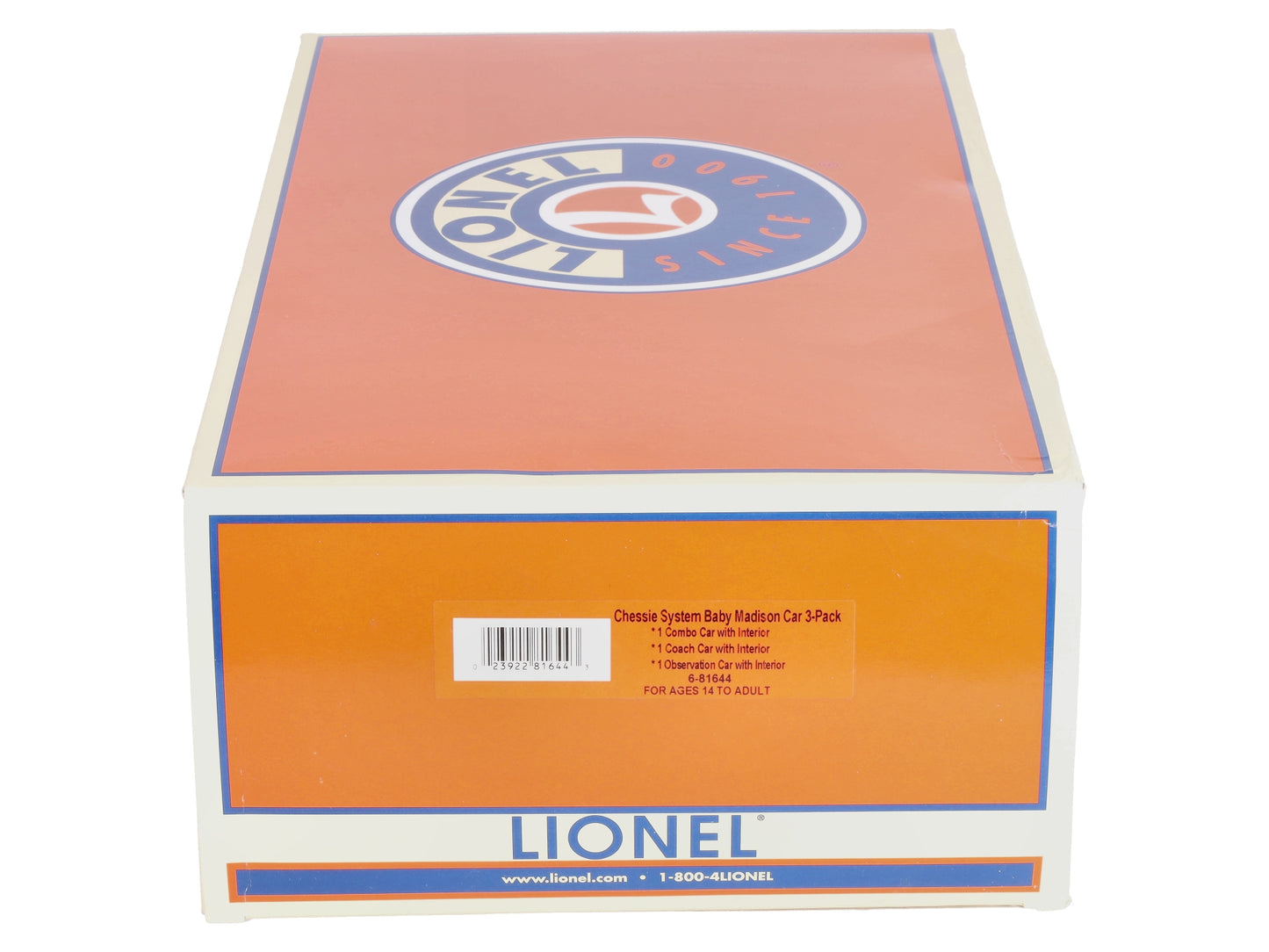 Lionel 6-81644 O Chessie Madison Passenger Car - 3 Pack