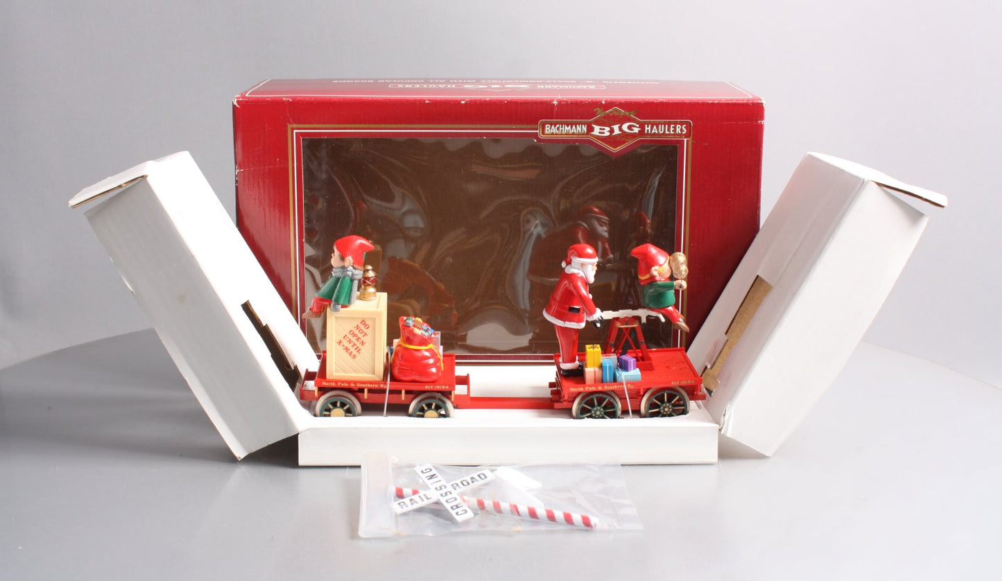 Bachmann 96241 #2 Christmas Handcar w/Santa & Elf - Metal Wheels