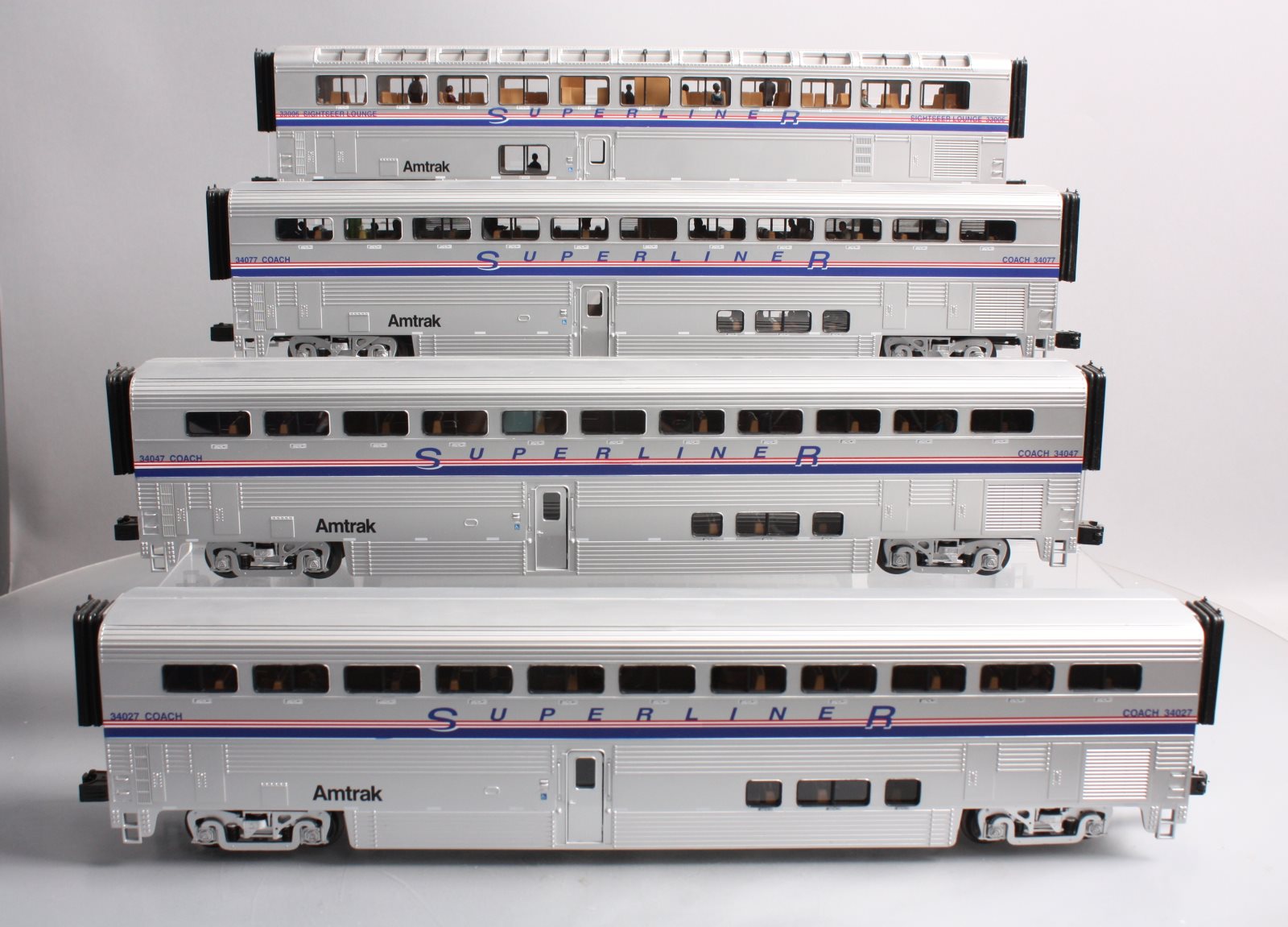 最終大特価❗️Amtrak ✨️ バックマン等✨️動力2両、客車2＋1両 MTH 20-61042 O Amtrak Premier Phase IV SuperLiner Passenger Car