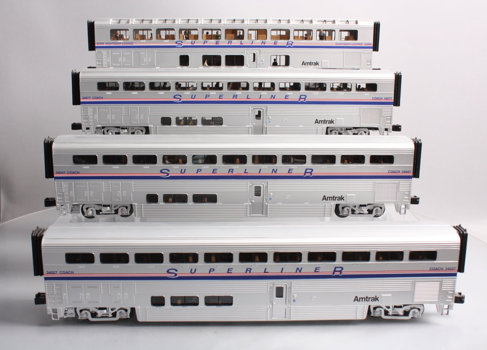 MTH 20-61042 O Amtrak Premier Phase IV SuperLiner Passenger Car Set (Set of 4)