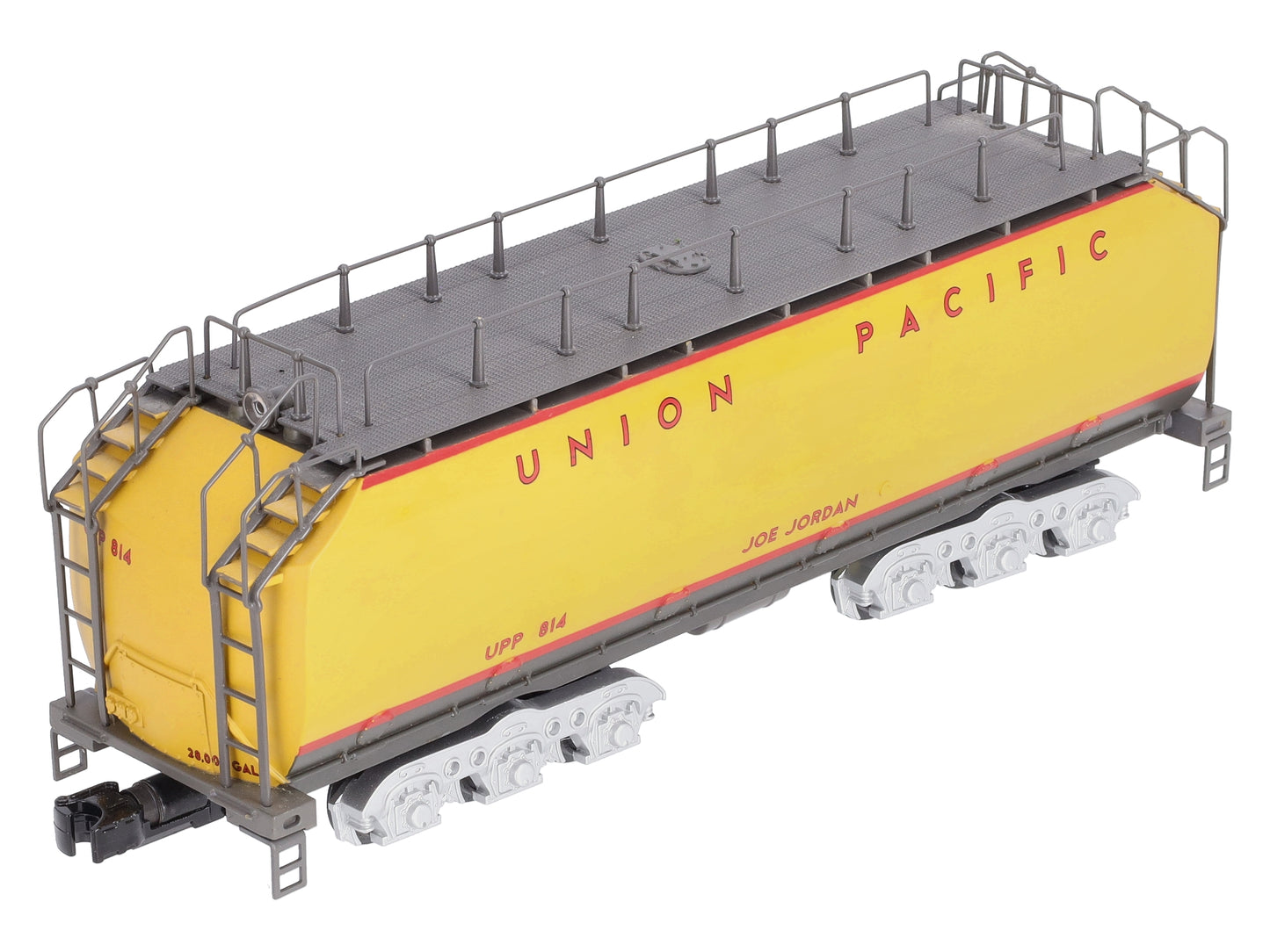 MTH 20-3559 O Union Pacific "Joe Jordan" Water Tender 3-Rail w/ Hi-Rail #814